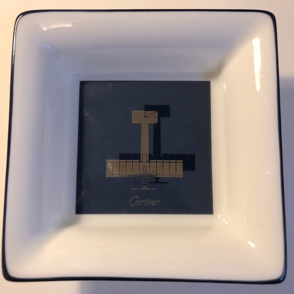 Cartier Plane Motif Porcelain Trinket Tray - Picture 2 of 3